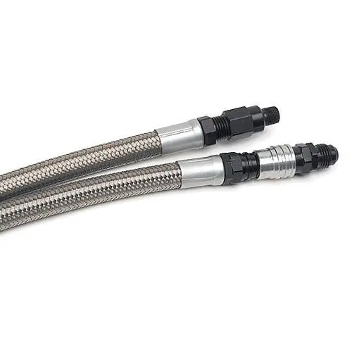 Russell Performance -8 An To 4L80 Transmission Ports Adapter Fittings (Qty 2) - Black Zinc 2