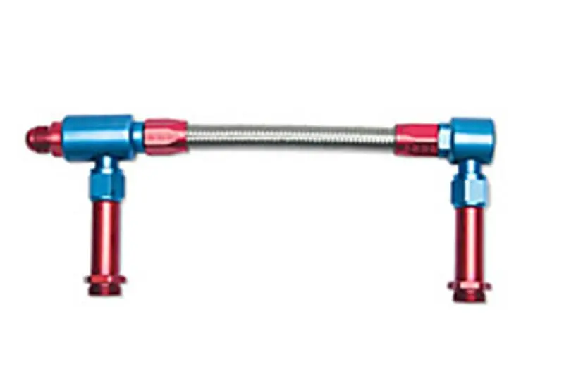 Russell Performance -8 An To -8 An Proflex Holley 4500 Dual Inlet Carb Kit (Red/Blue) 1