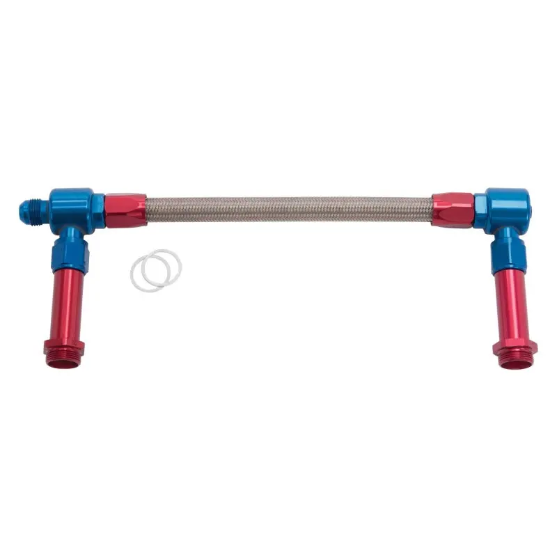 Russell Performance -8 An To -8 An Proflex Holley 4500 Dual Inlet Carb Kit (Red/Blue) 2