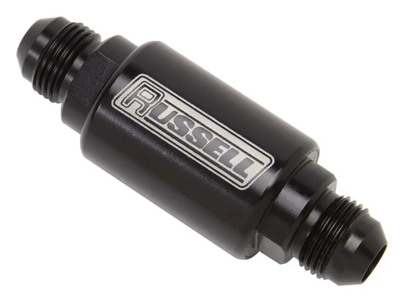 Russell Performance Black Anodized (3In Length 1-1/4In Dia. -6 Male Inlet/Outlet) 1
