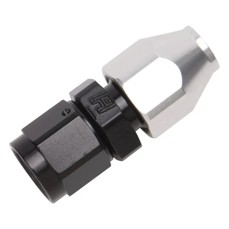 Russell Performance Black/Silver -8 An Male 37 Degree To 1/2In Aluminum Tube 1