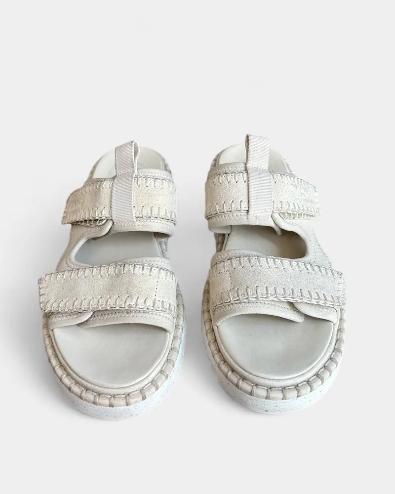 Sandales Cuir Lilli Beige Chloé , 38 1
