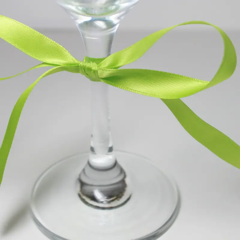 Satin Ribbon - Bright Green Colour 65 1