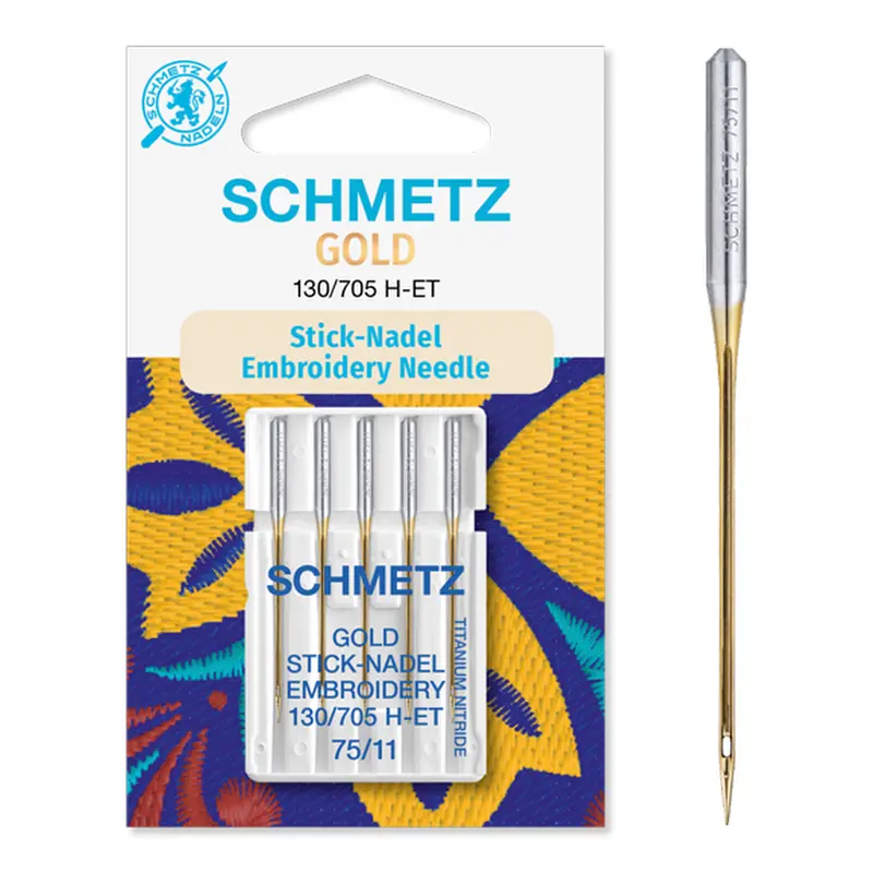Schmetz Gold Embroidery Needles For Machine Embroidery 1