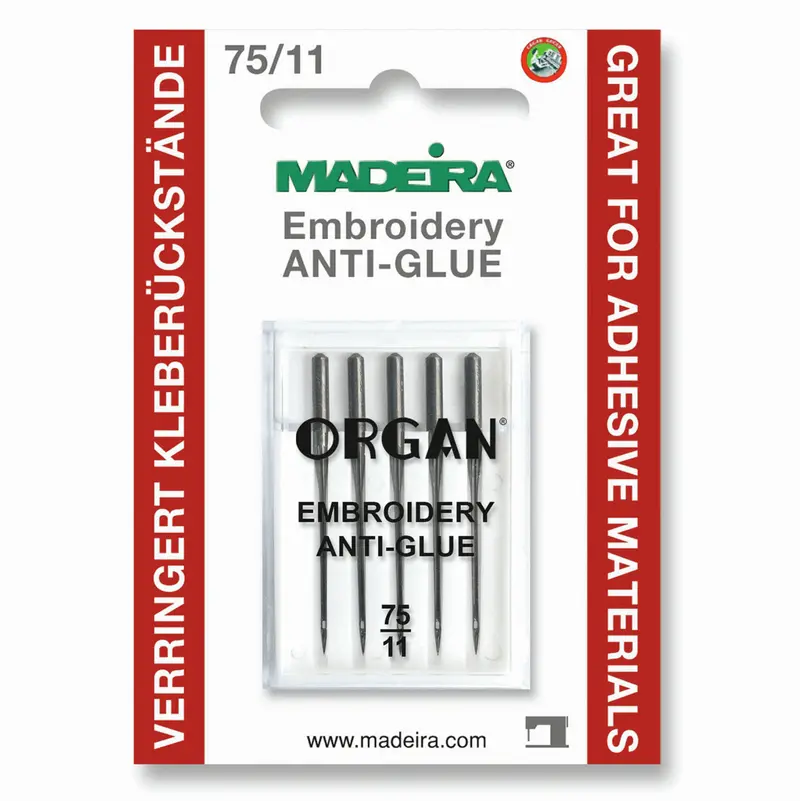 Sewing Machine Needles: Embroidery - Anti-Glue: Size 75 1