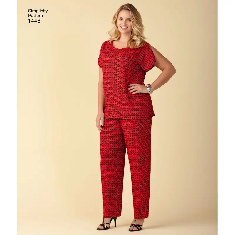 Simplicity 1446 Easy Sew Tops And Pants For Plus Size 1