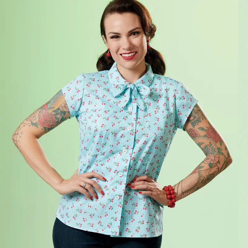Simplicity 1950'S Sewing Pattern 9295 Vintage Tops 1