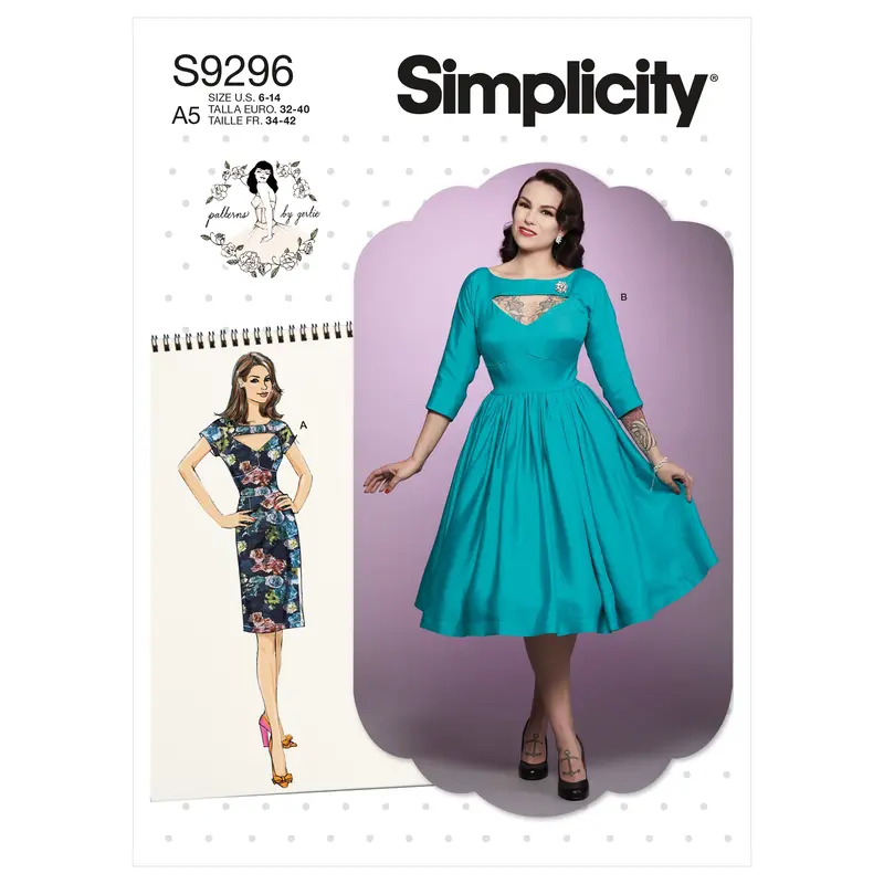 Simplicity 1950'S Sewing Pattern 9296 Vintage Dress 2
