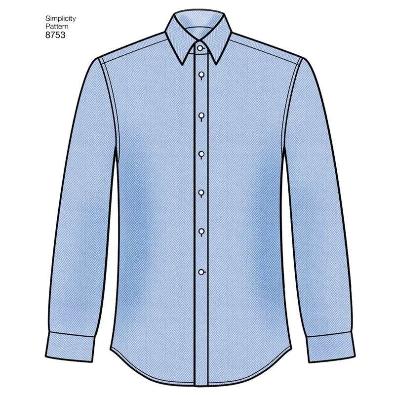 Simplicity 8753 Men's Shirt Pattern 1
