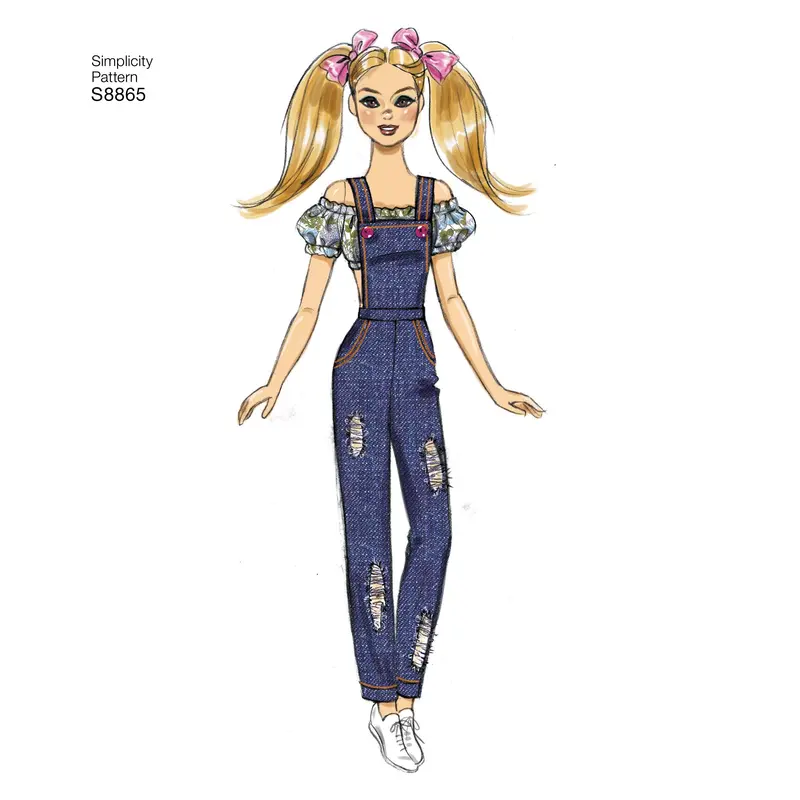 Simplicity 8865 11.5 Inch Fashion Doll Clothes Sewing Pattern 2