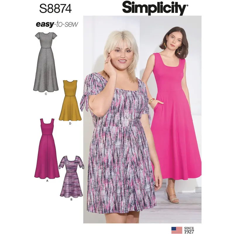 Simplicity 8874 Misses'/Women's Knit Dress 2