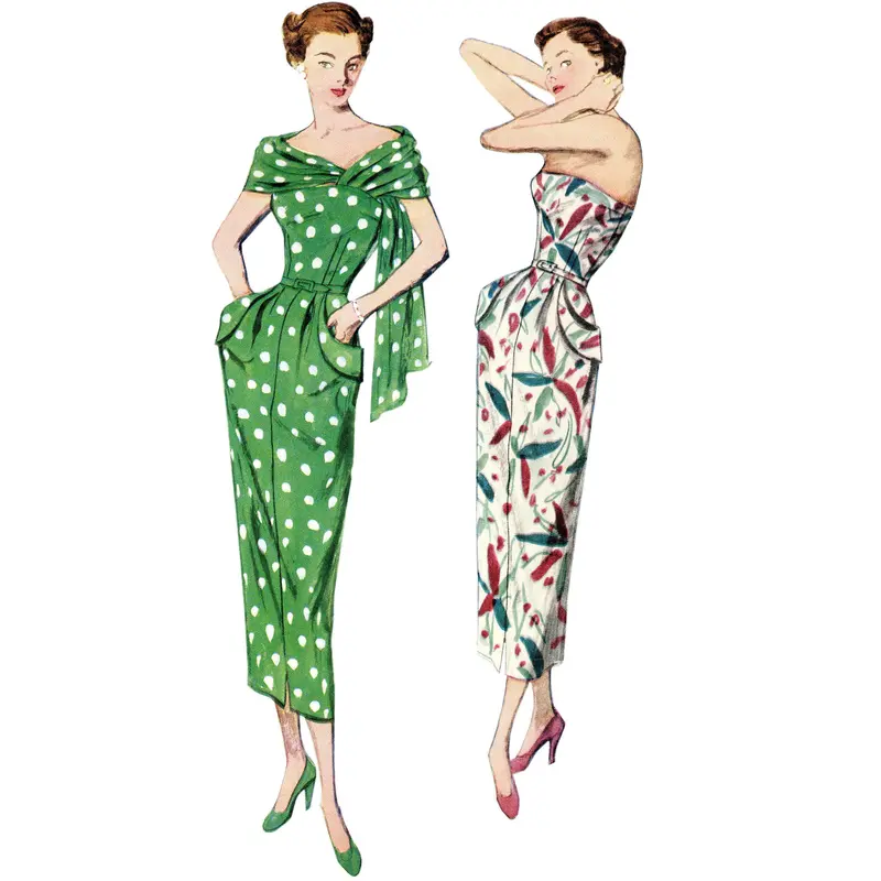 Simplicity 8876 Misses'/Women's Vintage Dress And Stole 1