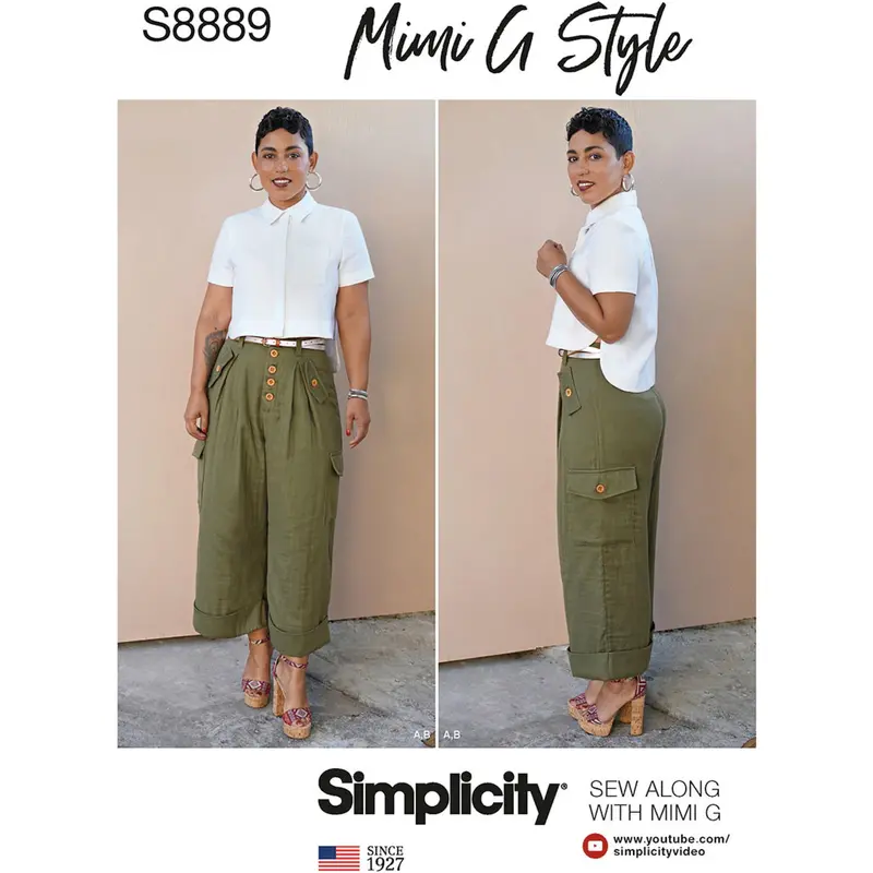 Simplicity 8889 Misses' Shirt And Wide Leg Pants 2