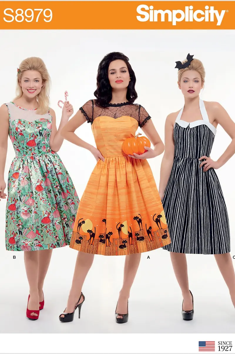 Simplicity 8979 Fifties Style Halloween Costume Pattern 1