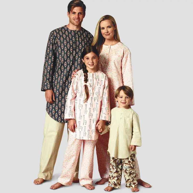 Simplicity 9218 Misses', Men's And Children's Pyjamas Pattern 1
