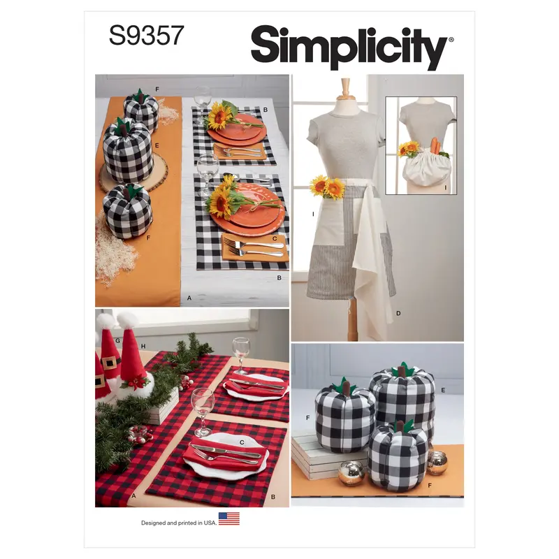 Simplicity 9357 Christmas Table Decor And Accessories Sewing Pattern 1