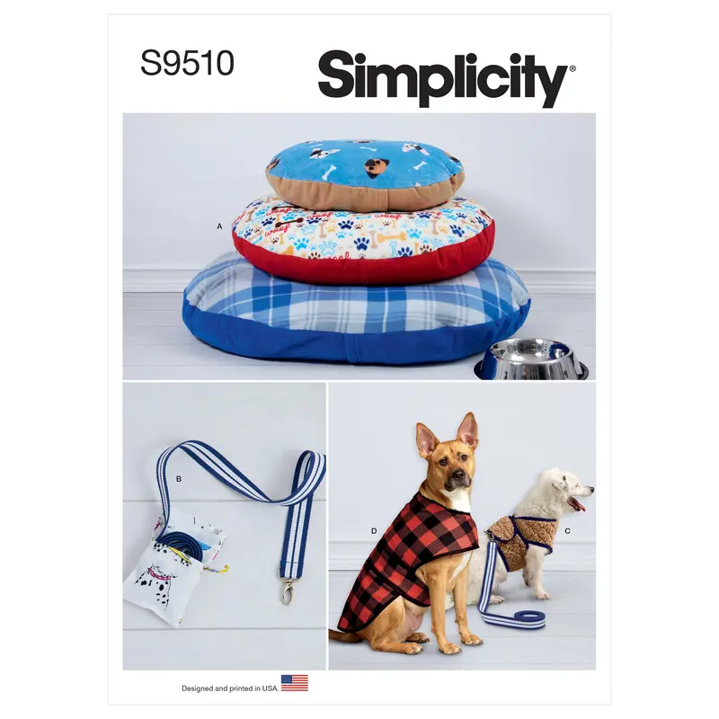 Simplicity 9510 Dog Beds, Harness Vest And Coat Pattern 2