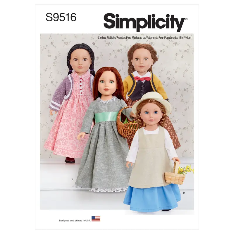 Simplicity 9516 18 Inch Doll Clothes Pattern 2