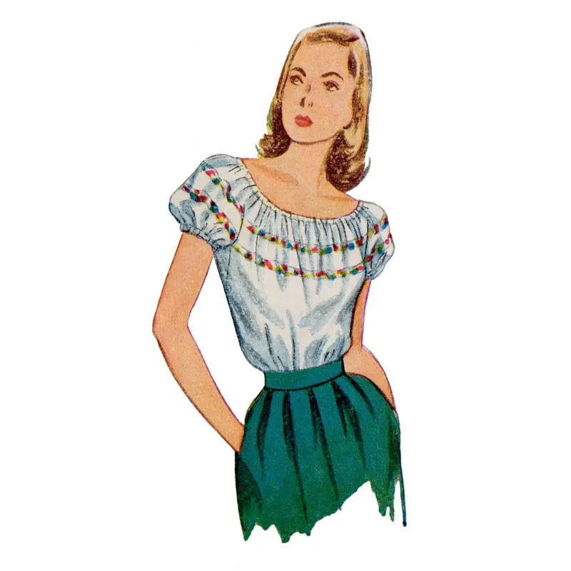 Simplicity 9538 Vintage Forties Blouses Pattern 2