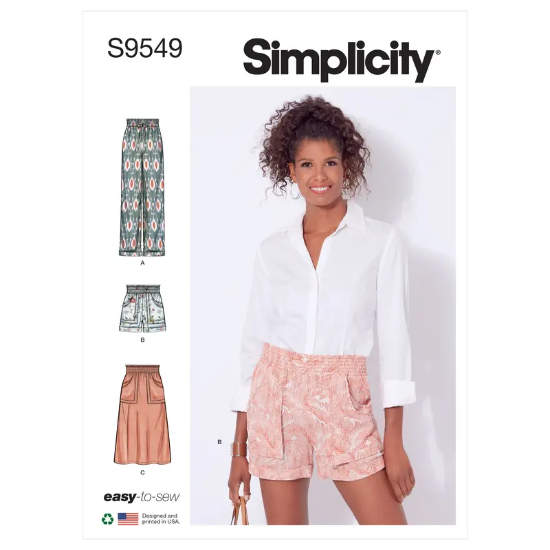 Simplicity 9549 Misses' Pants, Shorts And Skirt Pattern 2