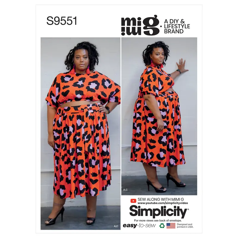 Simplicity 9551 Women's Tops, Skirt And Shorts Pattern 2