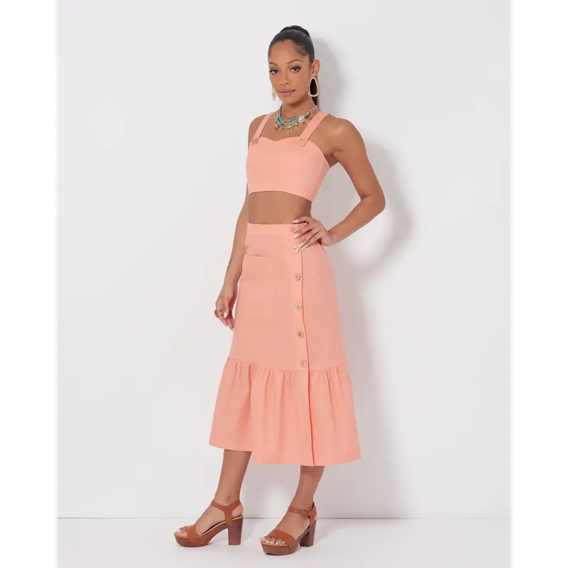Simplicity 9552 Crop Top And Skirts Pattern 1
