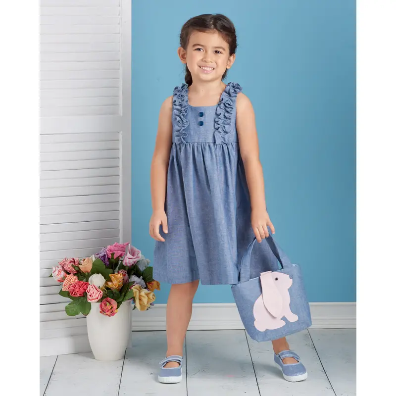 Simplicity 9559 Children's Dress, Top And Bags Pattern 1
