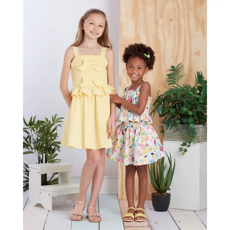 Simplicity 9560 Girls' Dress, Top And Skirt Pattern 1