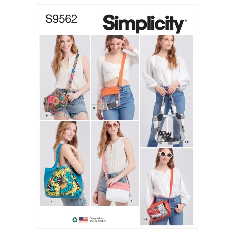 Simplicity 9562 Tote, Bags And Pouch Pattern 2