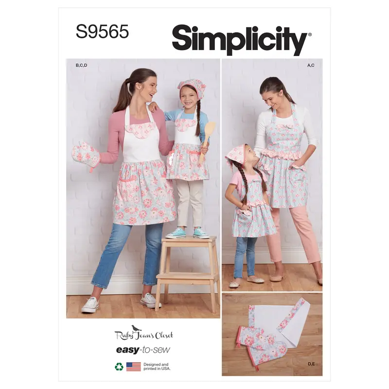 Simplicity 9565 Children's And Misses' Aprons And Accessories Pattern 2