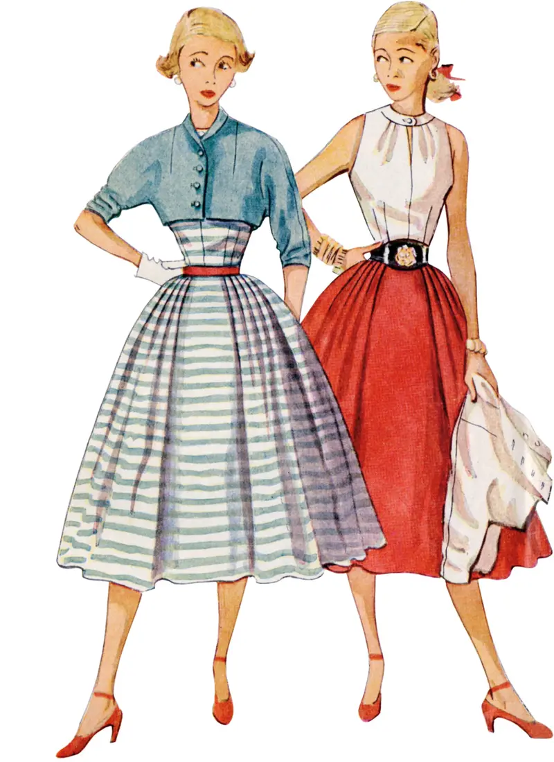 Simplicity 9699 Vintage Skirt, Blouse And Jacket Sewing Pattern 1