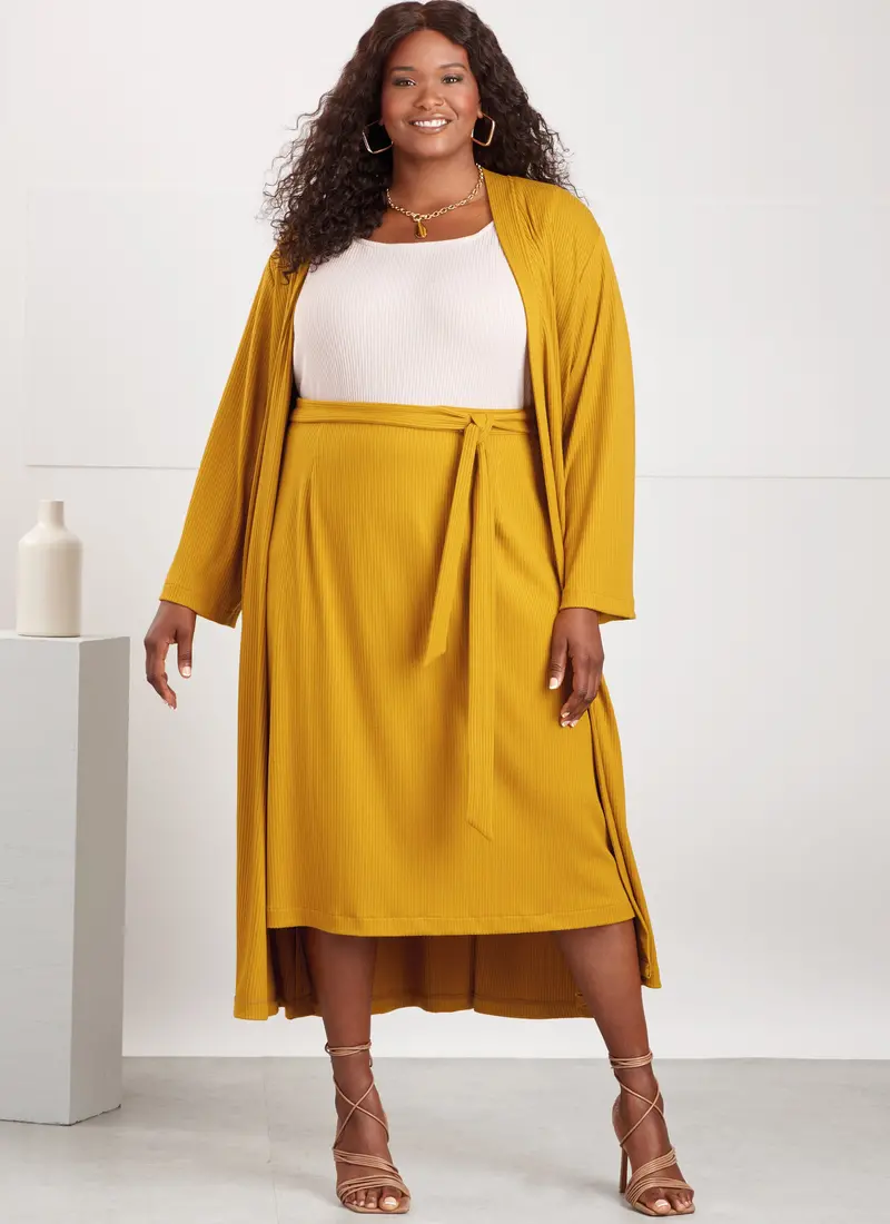 Simplicity 9717 Women's Knit Top, Cardigan And Skirt Sewing Pattern 1