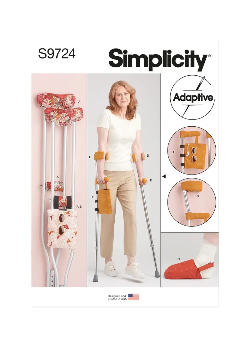 Simplicity 9724 Crutch Pads, Bag And Toe Cover Sewing Pattern 2