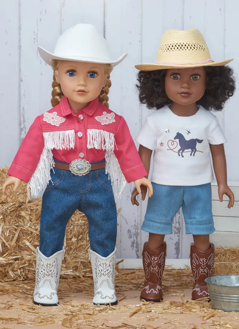 Simplicity 9728 Western Doll Clothes Pattern By Elaine Heigl Designs 1