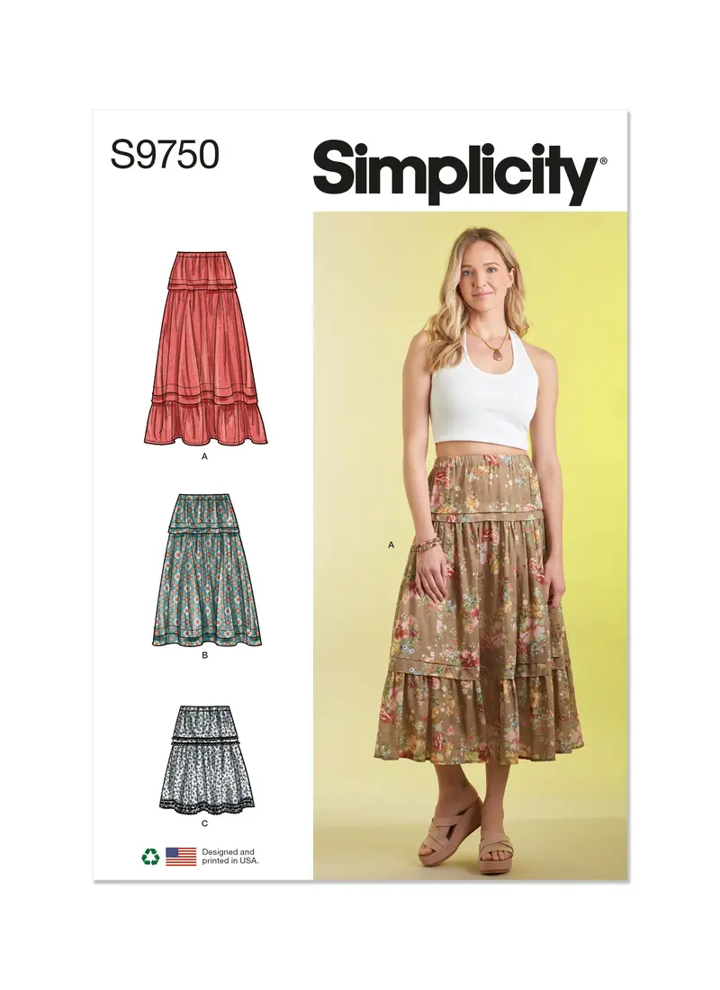 Simplicity 9750 Sewing Pattern Misses' Skirt In Three Lengths 2