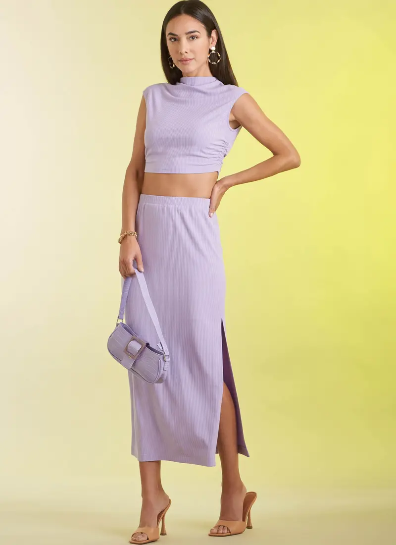 Simplicity 9757 Sewing Pattern Misses' Knit Top And Skirt In Two Lengths 1