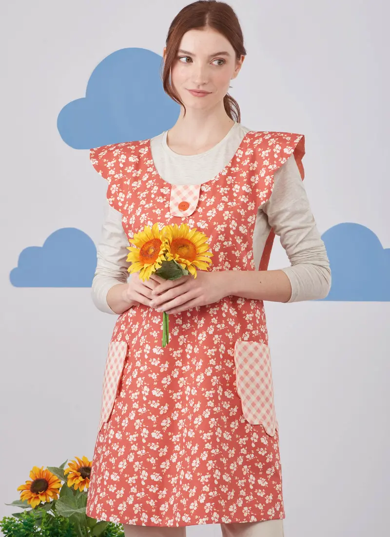 Simplicity 9767 Sewing Pattern Children's And Misses' Wrap Around Apron And Scarf Hat 1