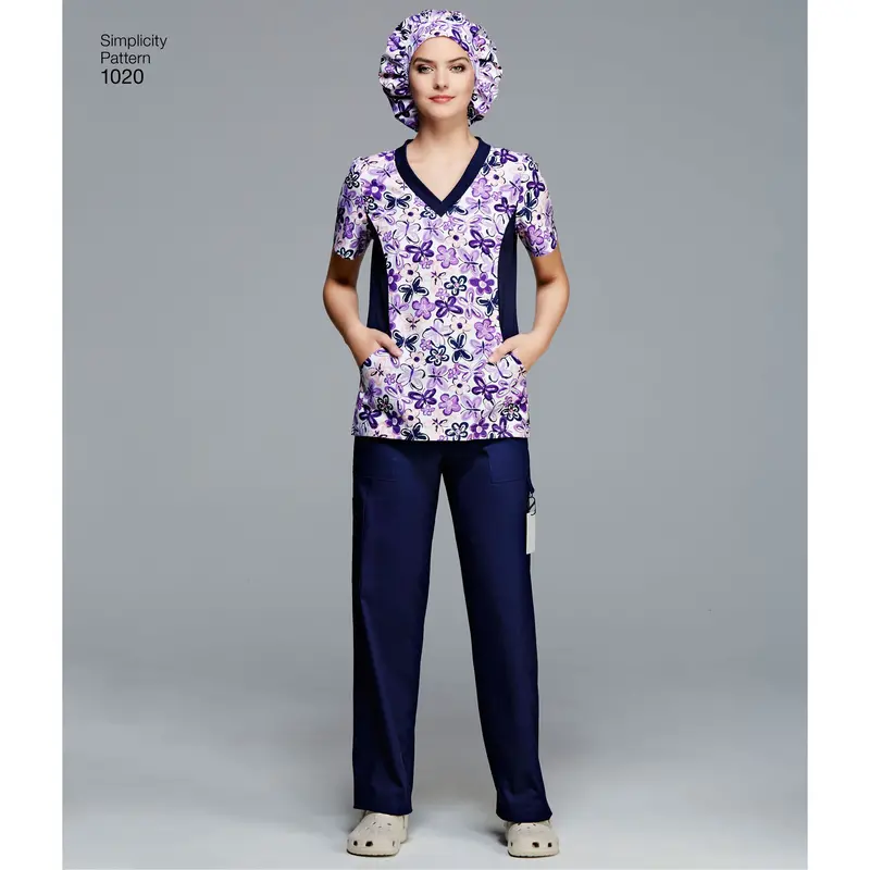 Simplicity Pattern 1020 Misses' And Plus Size Scrubs 1