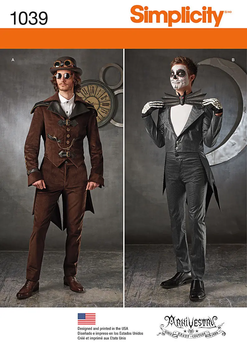 Simplicity Pattern 1039 Men's Cosplay Costumes 2