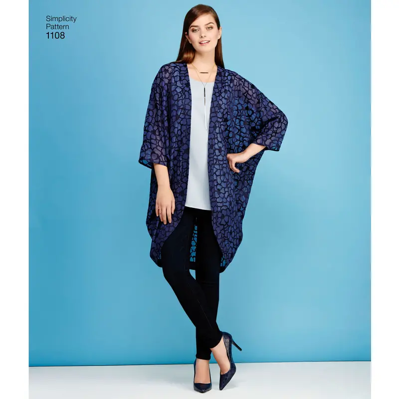 Simplicity Pattern 1108 Misses' Kimono's In Different Styles 1