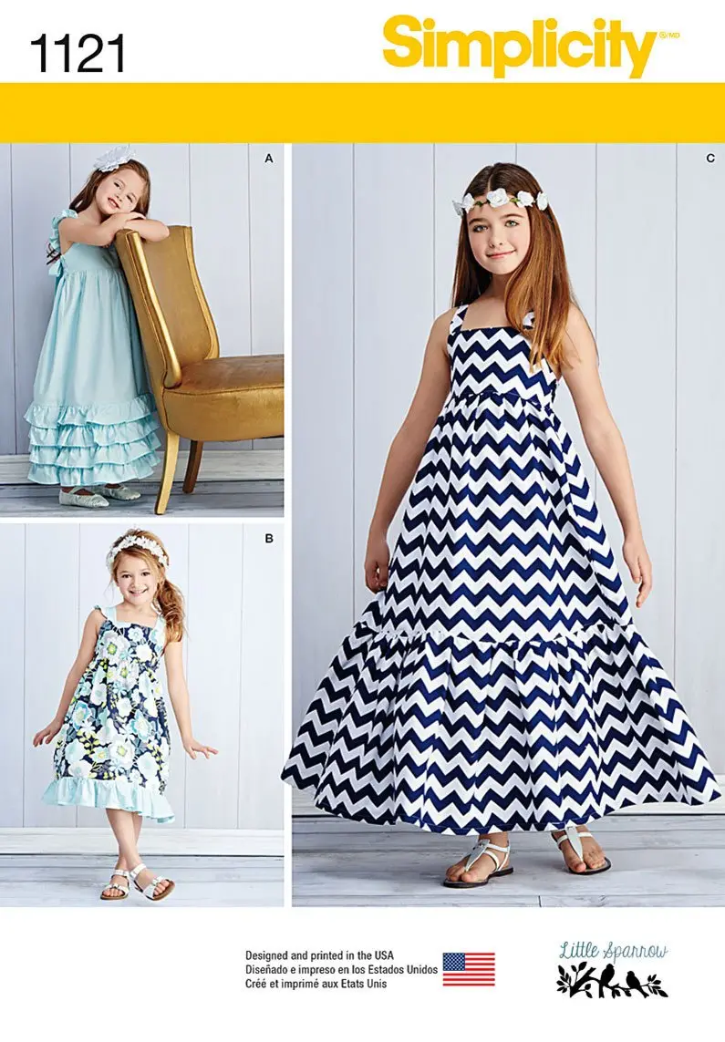 Simplicity Pattern 1121 Child's And Girls' Pullover Dresses 1