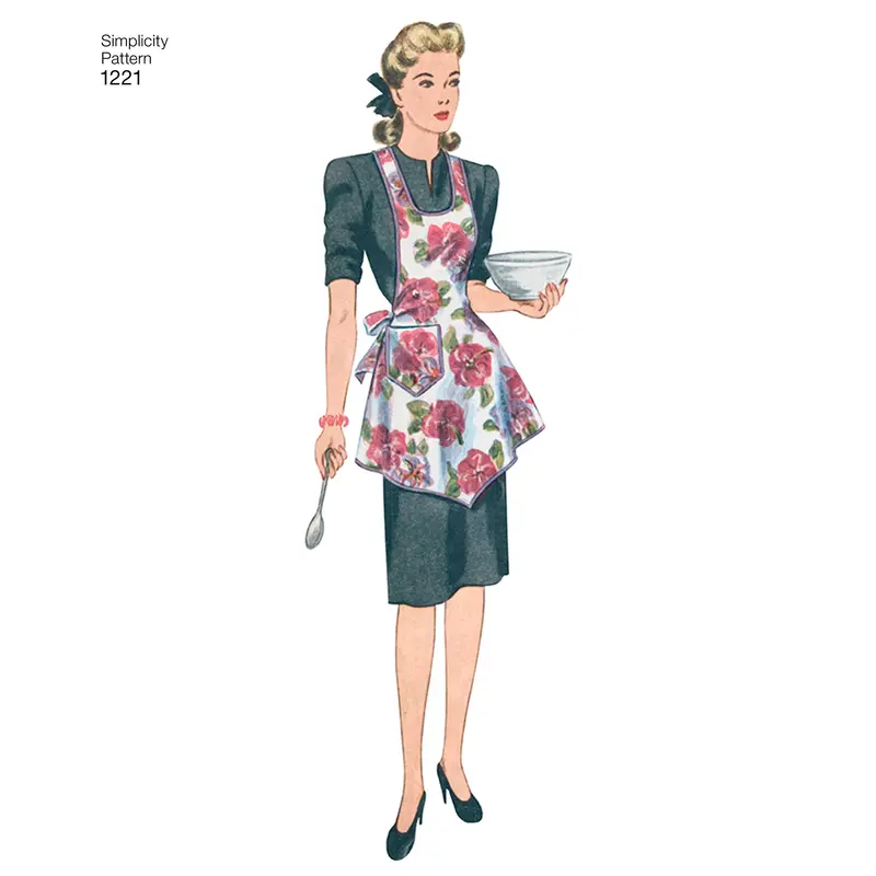 Simplicity Pattern 1221 Vintage 40'S Aprons 1