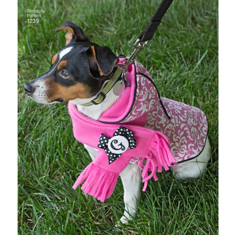 Simplicity Pattern 1239 Dog Coats In Three Sizes 1