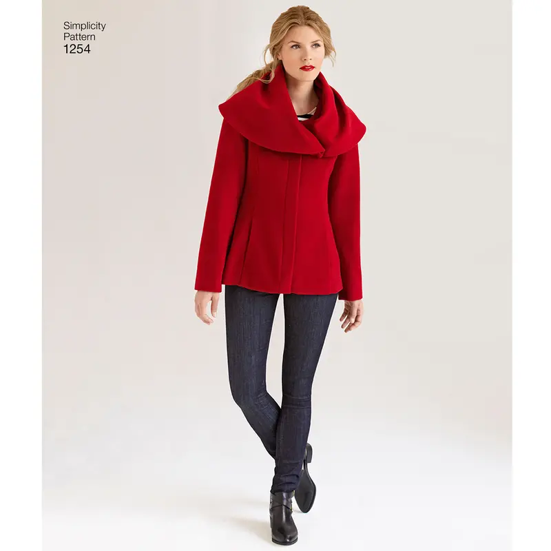 Simplicity Pattern 1254 Easy Lined Coat Or Jacket By Leanne Marshall 1