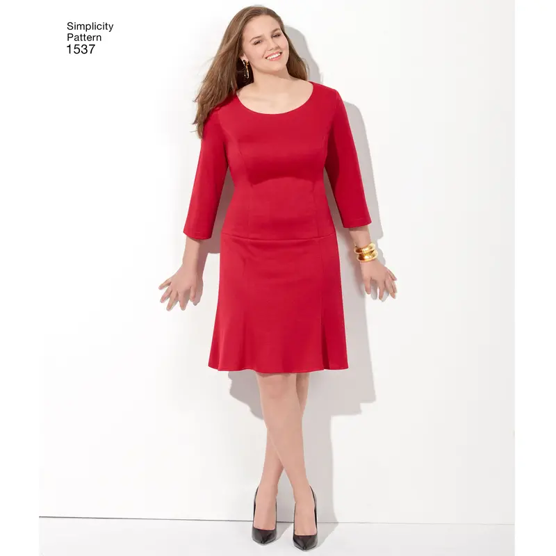 Simplicity Pattern 1537 Misses' And Plus Size Dress In 3 Lengths 1