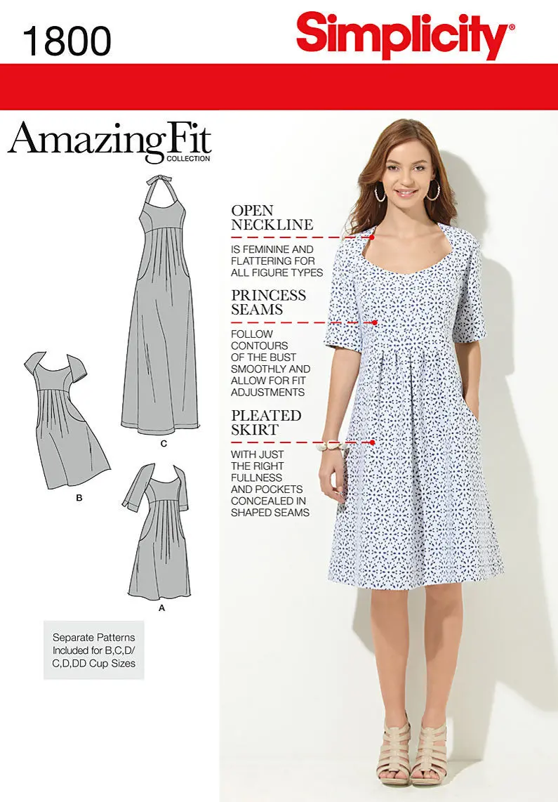 Simplicity Pattern 1800 Misses' And Plus Size Dresses 1