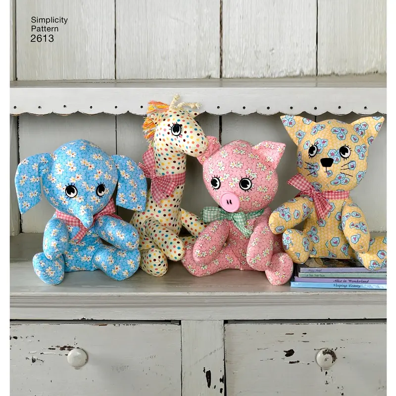 Simplicity Pattern 2613 Stuffed Animals 1