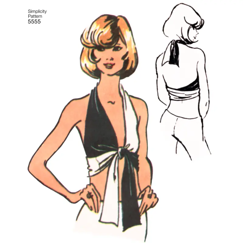 Simplicity Pattern 5555  Wrap And Tie Halter 1