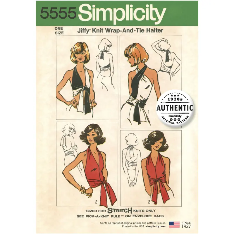Simplicity Pattern 5555 Wrap And Tie Halter 2