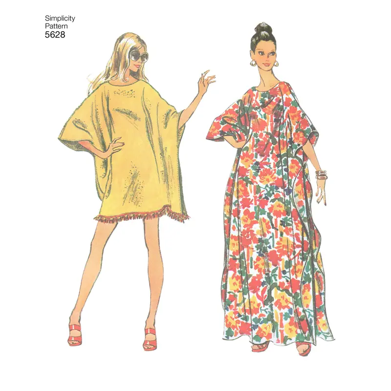 Simplicity Pattern 5628 Women's Caftan In Two Lengths. 1